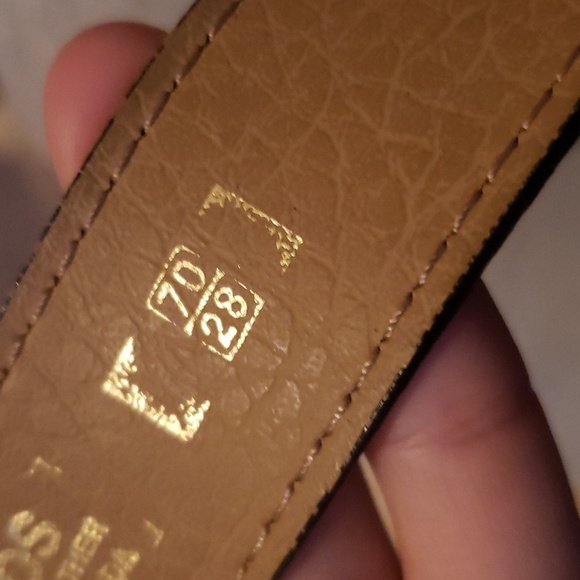 Vintage leather made in canada silver belt  with silve buckle small - Picture 6 of 8